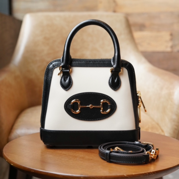 구찌 홀스빗 1955 탑핸들백 블랙 화이트