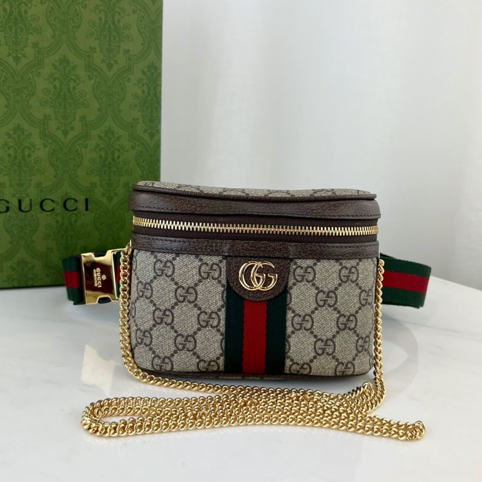 구찌 오피디아 GG 탑 핸들 베이지 미니백