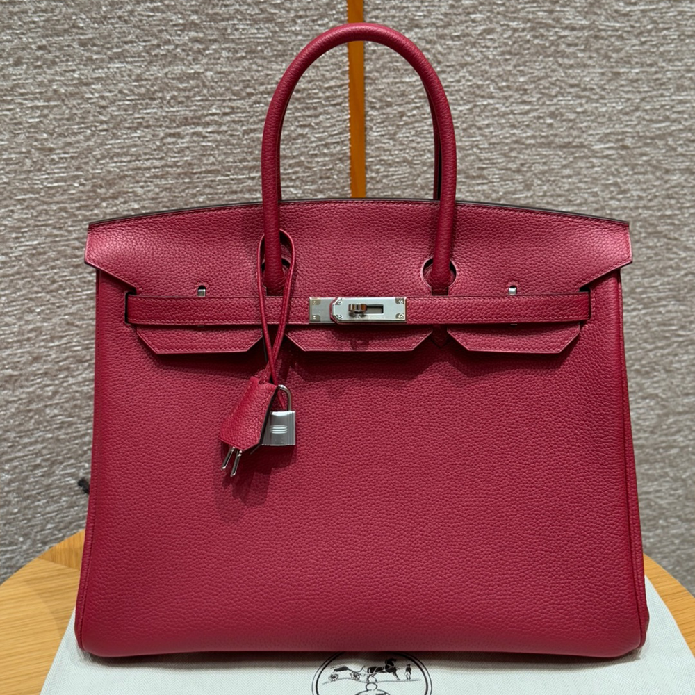 올수공 에르메스 버킨 25 K1/Rouge grenat 토고 가죽 실버 하드웨어