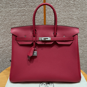 올수공 에르메스 버킨 25 K1/Rouge grenat 토고 가죽 실버 하드웨어