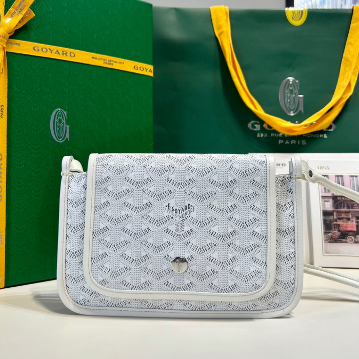 고야드 플뤼메 월렛 미니 크로스백 화이트