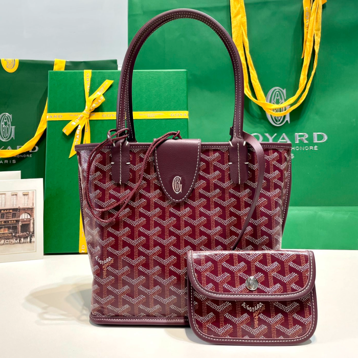 고야드 미니 앙주 토트백 버건디