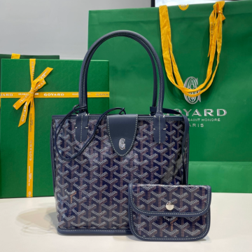 고야드 미니 앙주 토트백 네이비