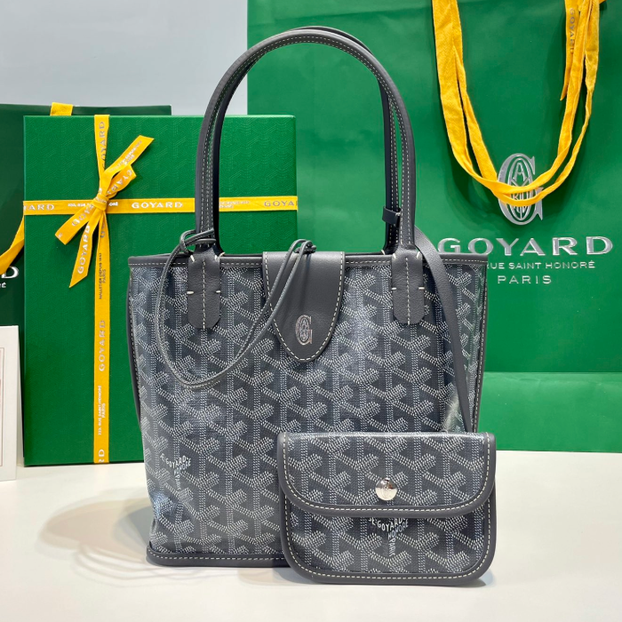 고야드 미니 앙주 토트백 그레이