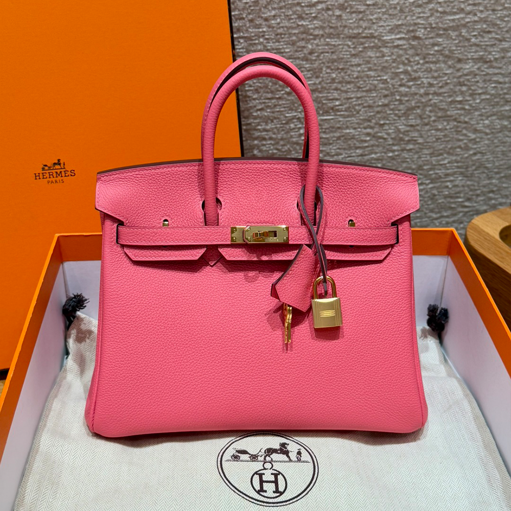 올수공 에르메스 버킨 25 U5/Rose lipstick 토고 가죽 골드 하드웨어