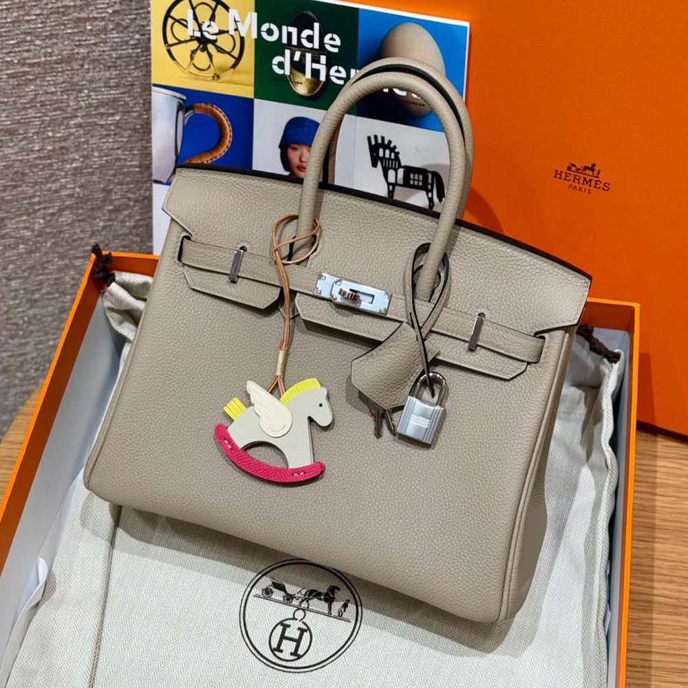 올수공 에르메스 버킨 25 81/Gris tourterlle 토고 가죽 실버 하드웨어
