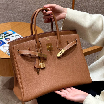 올수공 에르메스 버킨 35 37/gold 93/Orange 토고 가죽 골드 하드웨어