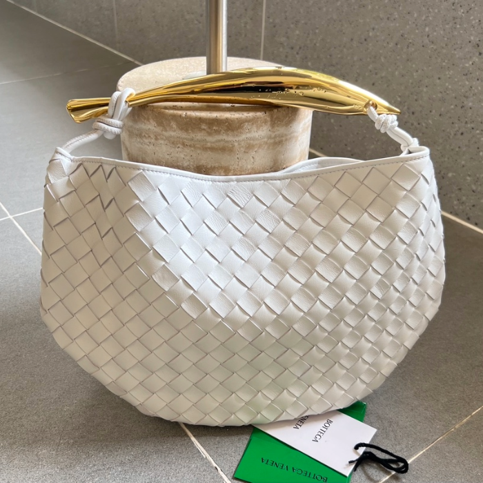 보테가베네타 사르딘 탑 핸드백 화이트