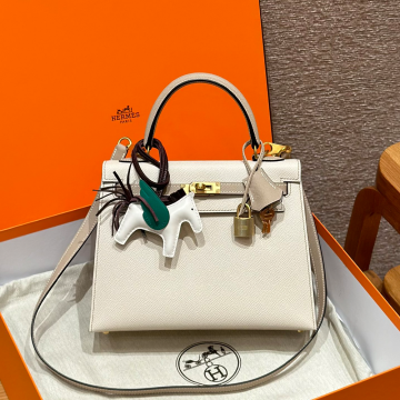 올수공 에르메스 켈리 25 10/craie and S2/Trench 엡송 가죽 골드 하드웨어