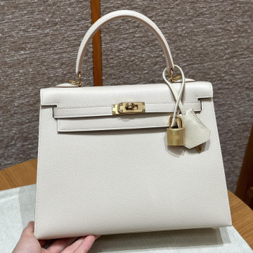 올수공 에르메스 켈리 25 ck10/craie 엡송 가죽 골드 하드웨어