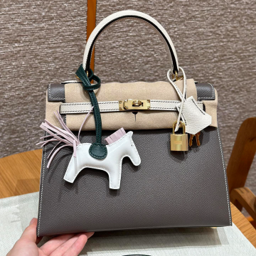 올수공 에르메스 켈리 25 8F/Etain and 10/Craie 엡송 가죽 골드 하드웨어