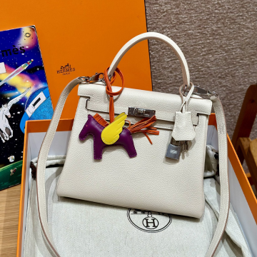 올수공 에르메스 켈리 28 ck10/Craie 토고 가죽 실버 하드웨어