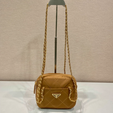 프라다 나일론 숄더백 베이지