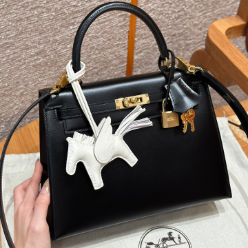 올수공 에르메스 켈리 25 ck89/noir 박스 가죽 골드 하드웨어