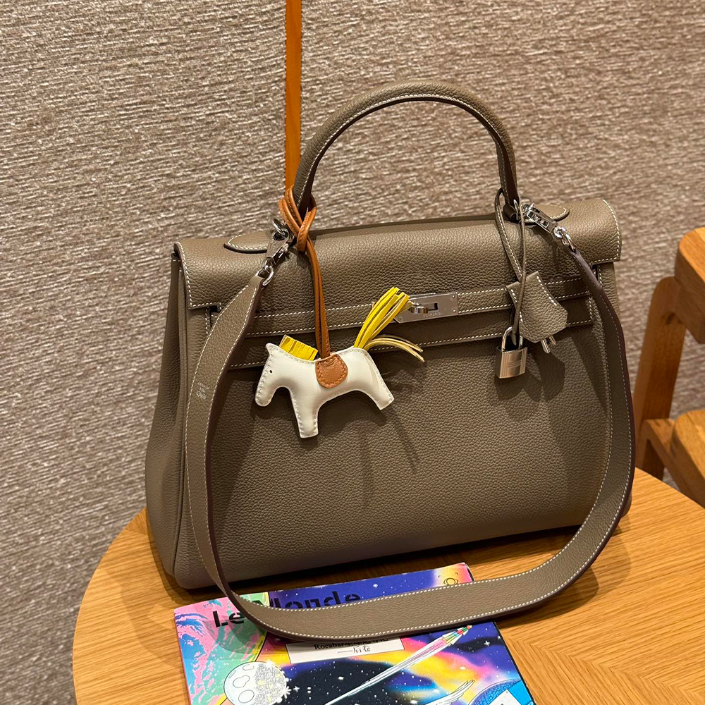 올수공 에르메스 켈리 35 ck18/Etoupe 토고 가죽 실버 하드웨어