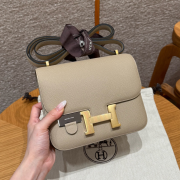 올수공 에르메스 콘스탄스 19 S2/Trench 엡송 가죽 골드 하드웨어