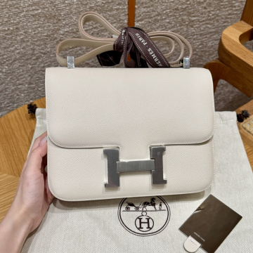 올수공 에르메스 콘스탄스 24 10/Craie 엡송 가죽 실버 하드웨어