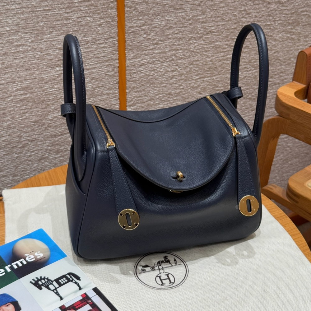 올수공 에르메스 린디 26 2Z/Blue nuit 에버컬러 골드 하드웨어