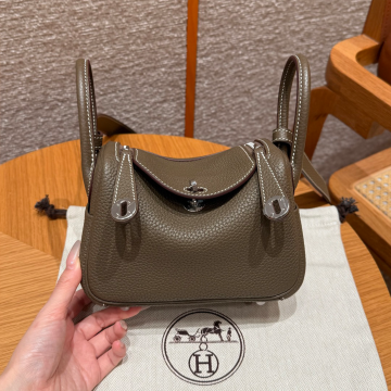 올수공 에르메스 린디 미니 18/Etoupe 클레망스 실버 하드웨어