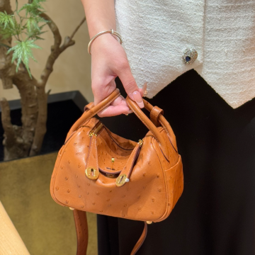 올수공 에르메스 린디 미니 37/gold 타조 가죽 골드 하드웨어