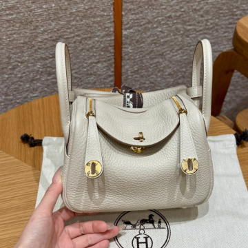 올수공 에르메스 린디 미니 10/Craie 클레망스 골드 하드웨어