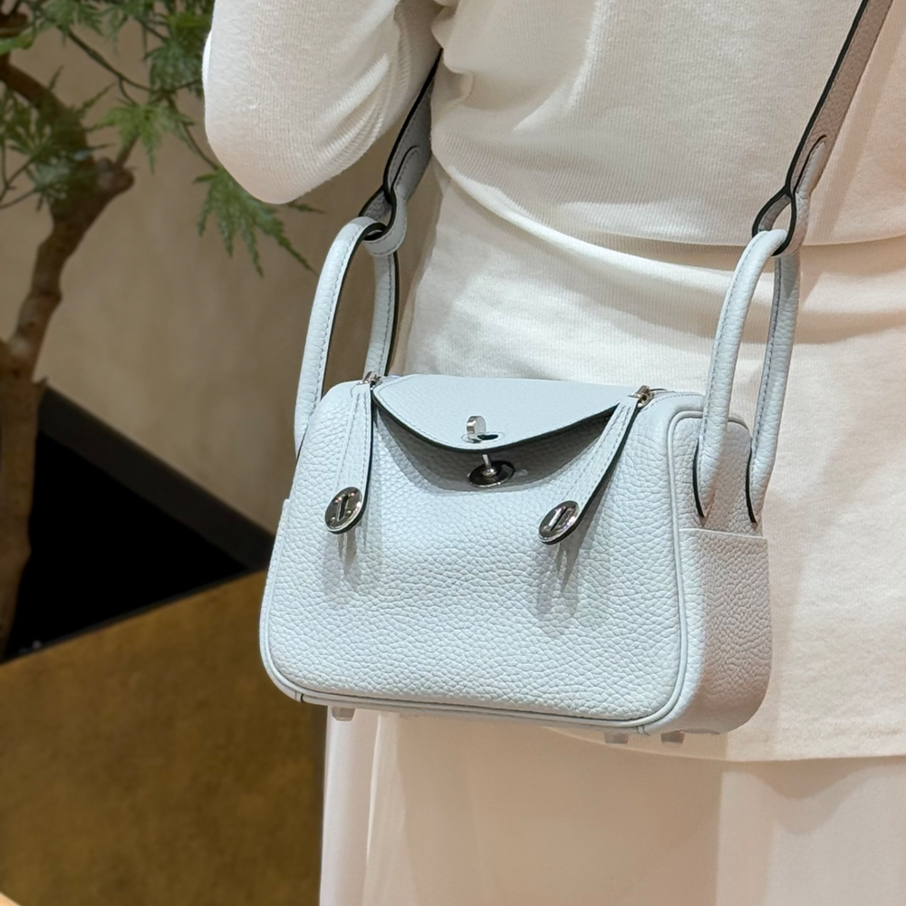 올수공 에르메스 린디 미니 08/Blue pale 클레망스 실버 하드웨어