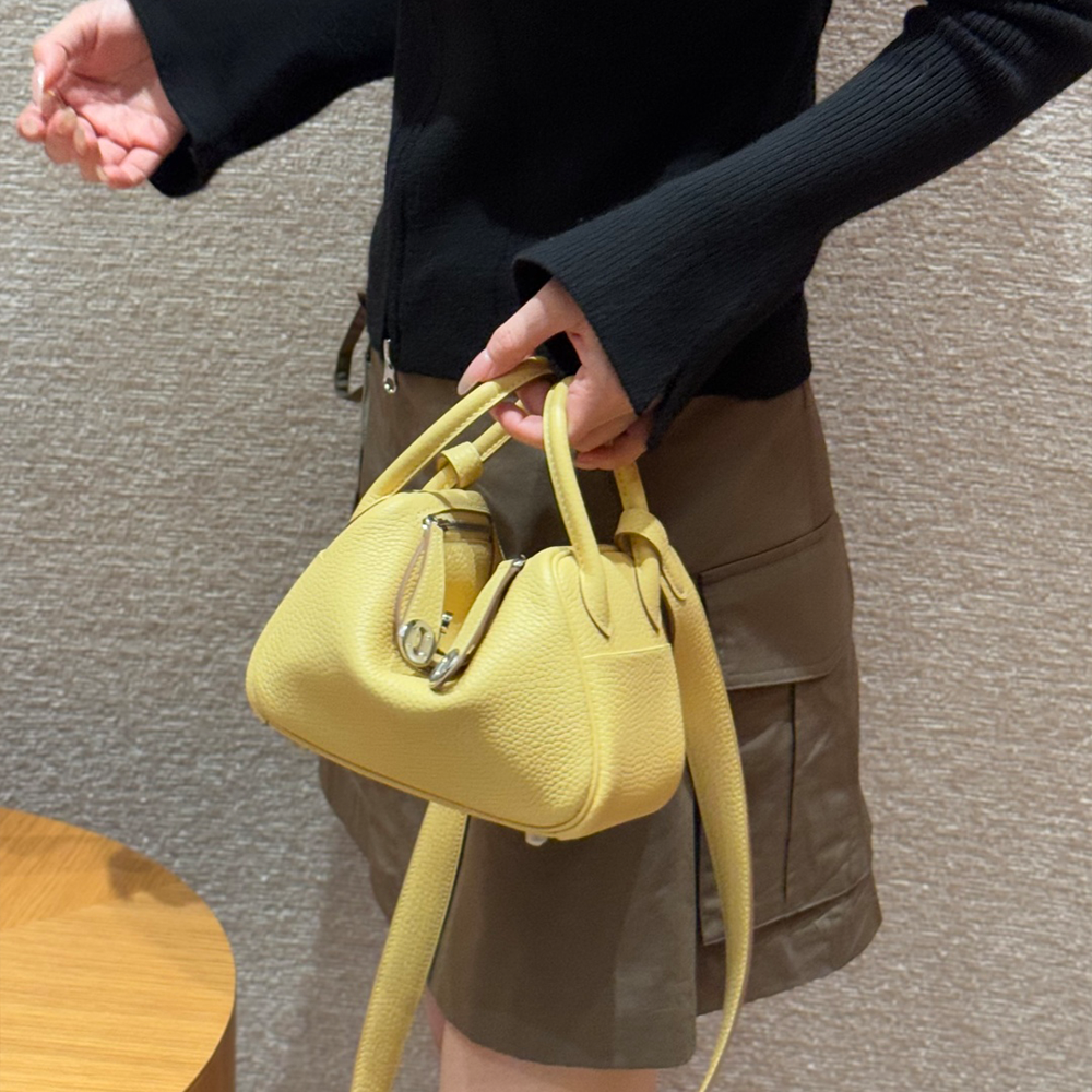 올수공 에르메스 린디 미니 1Z/Jaune Poussin 클레망스 실버 하드웨어