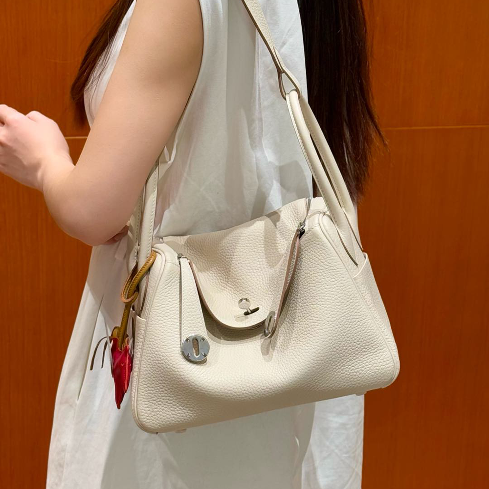 올수공 에르메스 린디 26 10/Craie 클레망스 실버 하드웨어