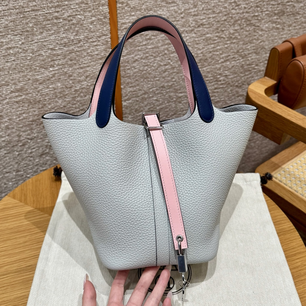 올수공 에르메스 피코탄 18 08/Blue pale/3Q/Rose Sakura/73/Blue saphir 클레망스 실버 하드웨어