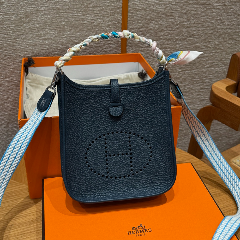 올수공 에르메스 에블린 미니 7P/Blue presse 클레망스 골드 하드웨어