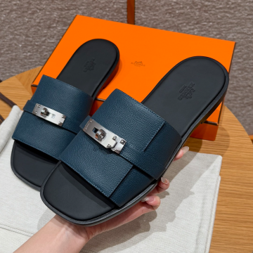 올수공 에르메스 잭슨 네이비 & 블랙 실버 하드웨어