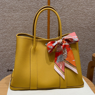 올수공 에르메스 가든파티 36 9D/Jaune vache 실버 하드웨어