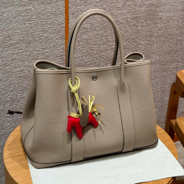 올수공 에르메스 가든파티 36 ck81/Gris tourtelle vache 실버 하드웨어