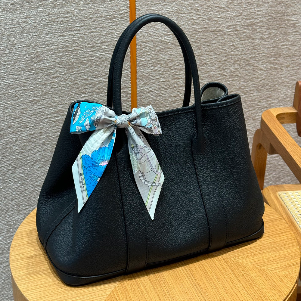 올수공 에르메스 가든파티 36 ck89/noir  vache 실버 하드웨어