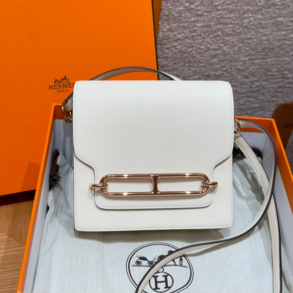 올수공 에르메스 롤리스 18 Nata 스위프트 가죽 로즈골드 하드웨어