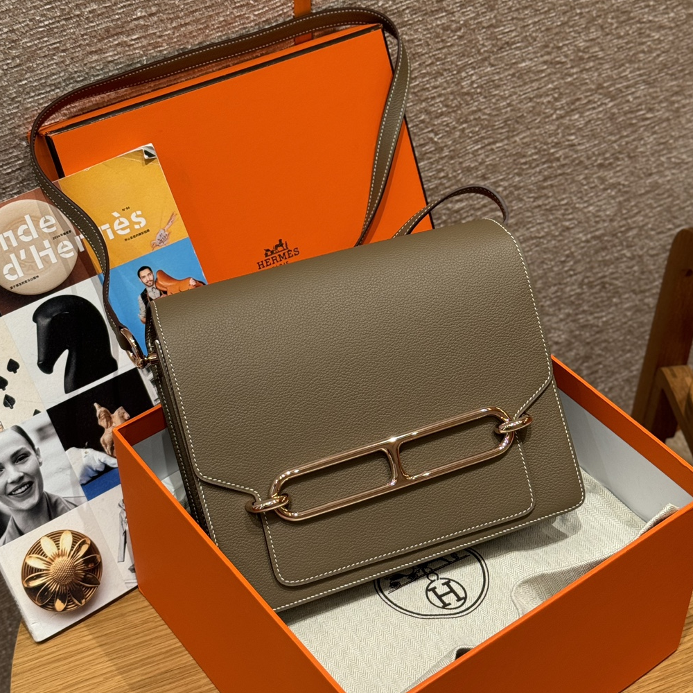 올수공 에르메스 롤리스 18 Etoupe 에버컬러 가죽 로즈골드 하드웨어