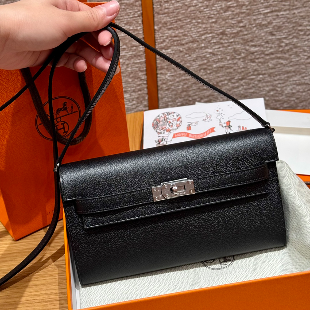 올수공 에르메스 켈리 클래식 투 고 장지갑 89/noir 에버컬러 실버 하드웨어