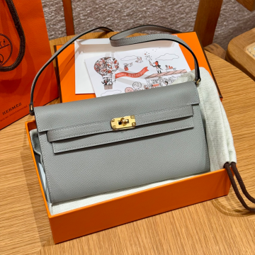 올수공 에르메스 켈리 클래식 투 고 장지갑 4Z/Girs Mouette 엡송 골드 하드웨어