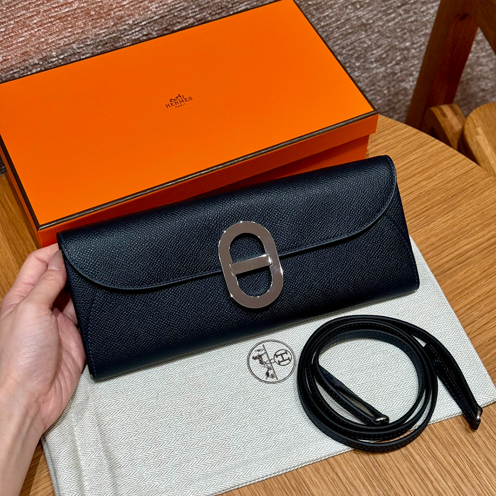 올수공 에르메스 샹달 투 고 지갑 76/Bleu indigo 앱송 실버 하드웨어