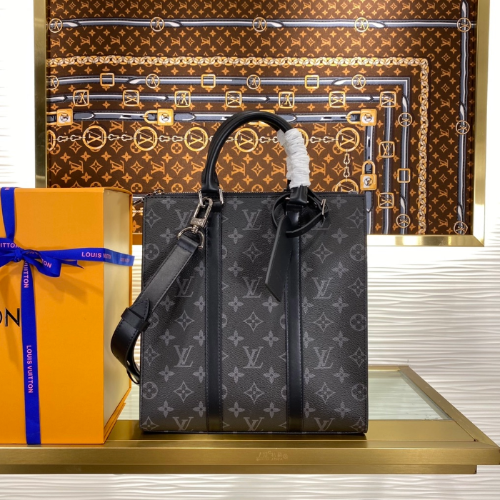 루이비통 삭 플라 크로스 모노그램 이클립스 캔버스 토트백