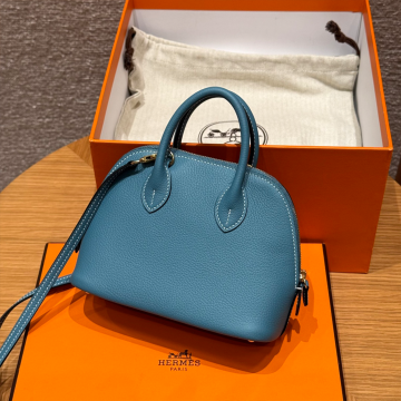 올수공 에르메스 볼리드 미니 75/Blue Jean 에버컬러 골드 하드웨어