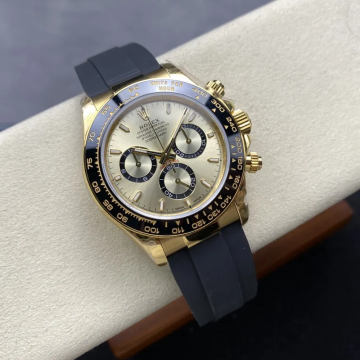 QF공장 롤렉스 데이토나 샴폐인 다이얼 옐로우 골드 금통 러버밴드 126518