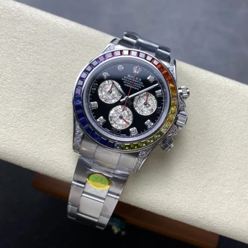 ZF공장 롤렉스 데이토나 레인보우 커스텀 화이트 골드 금통 116599