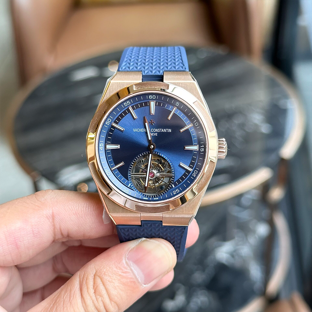 BBR공장 바쉐론 콘스탄틴 오버시즈 투르비용 청판 다이얼 로즈골드 러버밴드 6000V