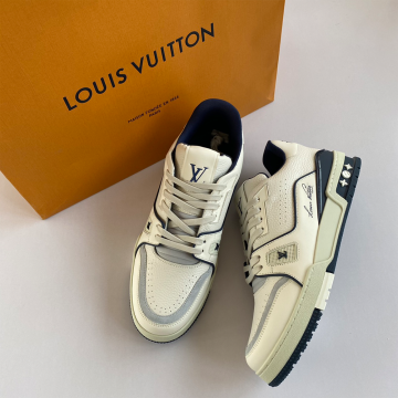 루이비통 LV 트레이너 스니커즈 화이트 & 네이비