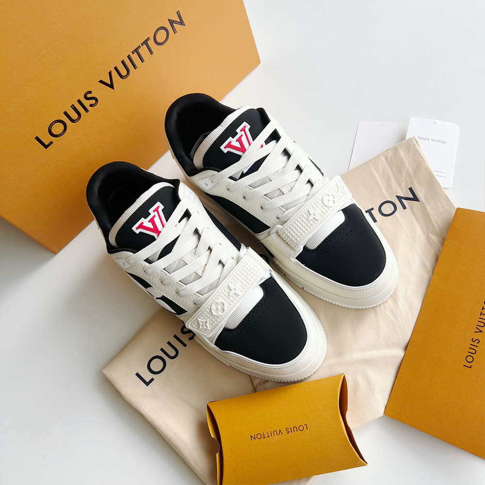루이비통 LV 트레이너 스니커즈 크림 & 블랙