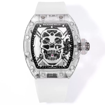RM공장 리차드밀 스컬 투르비용 화이트 크리스탈 케이스 RM052