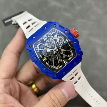 Z공장 리차드밀 라파엘 나달 블루 카본 케이스 화이트 러버밴드 RM35-03