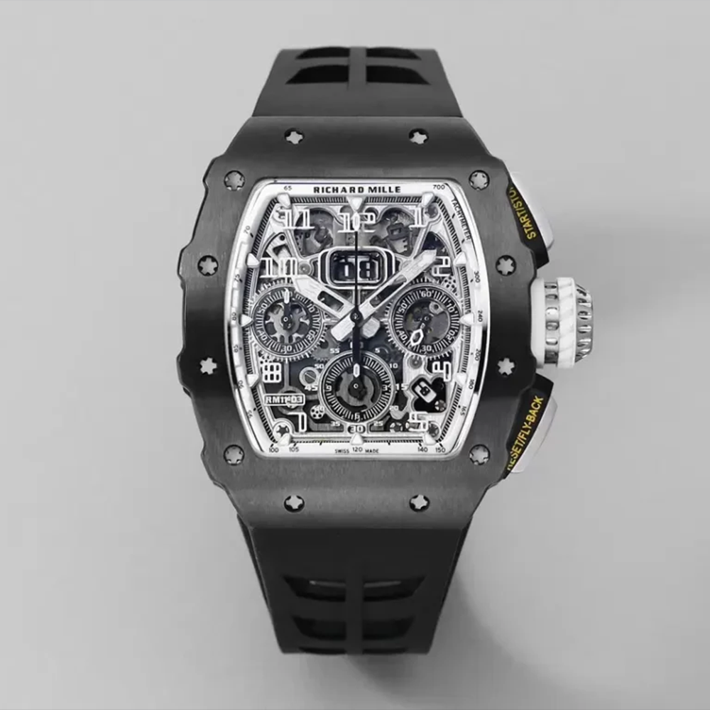 KV공장 리차드밀 맥라렌 플라이백 크로노그래프 티타늄 케이스 블랙 러버밴드 RM11-03