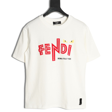 펜디 레드나염 디아블릭 반팔 티셔츠 화이트